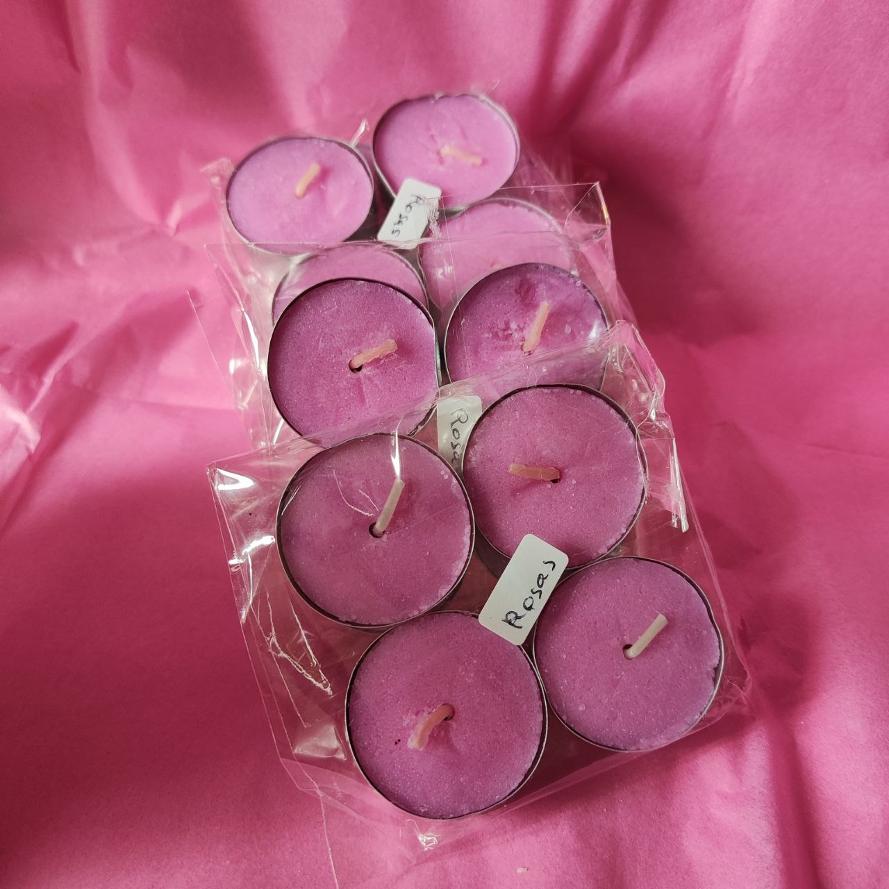 Velas de té aromaterapia: Rosa eterna (4 unidades).