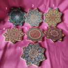 PLACA DE CERÁMICA MANDALA ESTRELLADO. VARIOS MODELOS. VACIA BOLSILLOS.