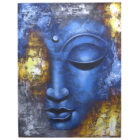 CUADRO BUDA AZUL ARMONÍA. EN TELA. INDONESIA 80x60x3 cm