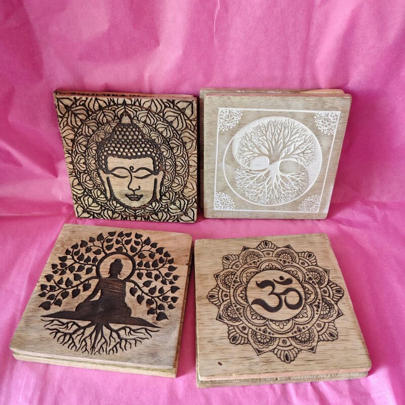 PLACA DEMADERA TALLADA. VARIOS MODELOS. VACIA BOLSILLOS.POSAVASOS