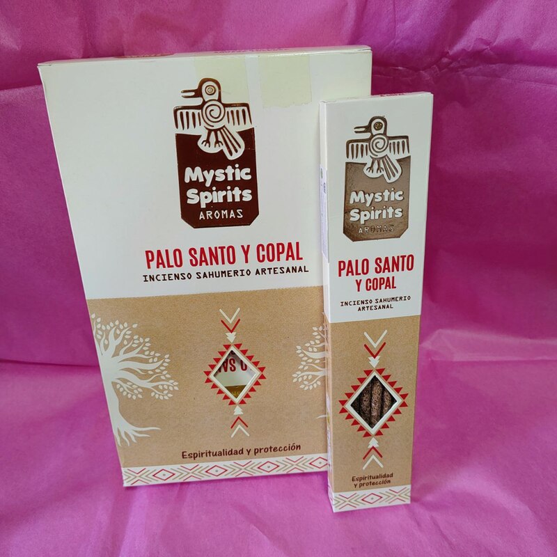Incienso varillas gruesas de PALO SANTO CON COPAL . SAHUMERIO. MYSTIC SPIRITS