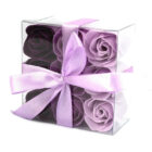 Set de 9 flores de Jabón rosas lavanda 9x9x4 (cm)
