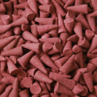 12 Conos grandes ROSA NEGRA DE NOCHE naturales hechos a mano. 25 mm