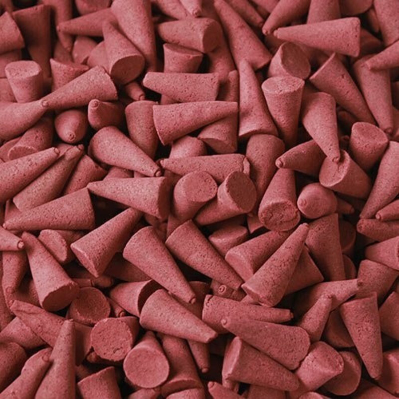12 Conos grandes ROSA NEGRA DE NOCHE naturales hechos a mano. 25 mm