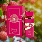 PERFUME jUST Lychee. FRAGANCE WORL PERFUMES. 100ML