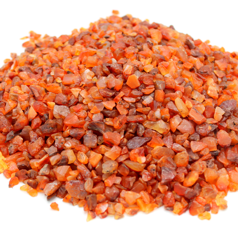 Bolsita Piedra Chips Cornalina o carneola.