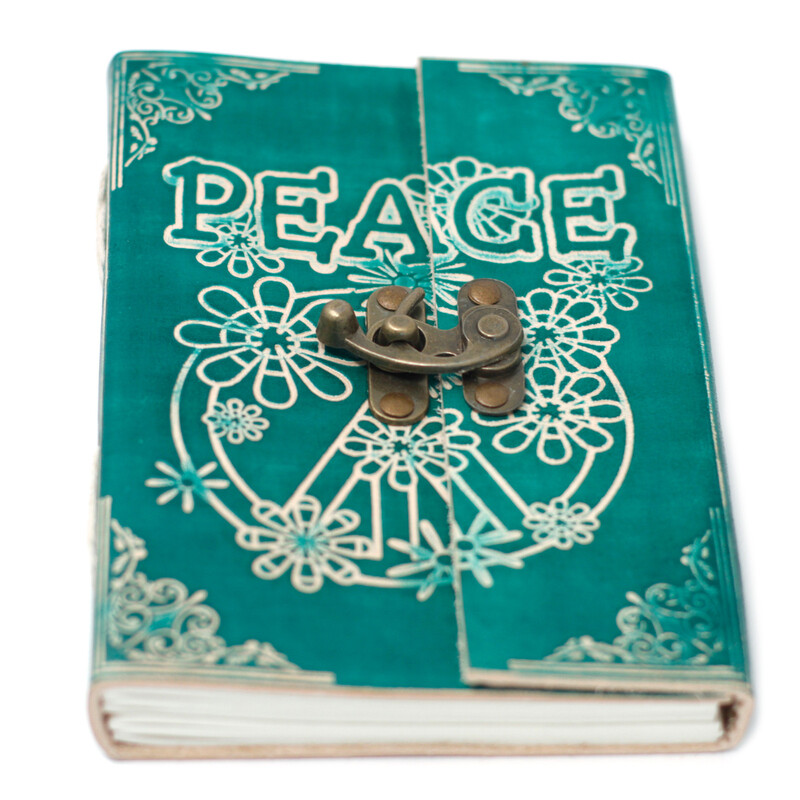 CUADERNO GRIMORIO de Cuero PAZ INTERIOR 13x2,5x18 (cm)