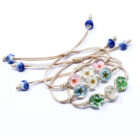 Pulsera Flores Prensadas.3 flores. Orgonita. Varios modelos.