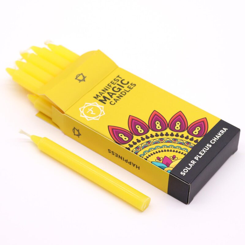 Velas Mágicas de Manifestación Amarillo Chakra del Plexo Solar