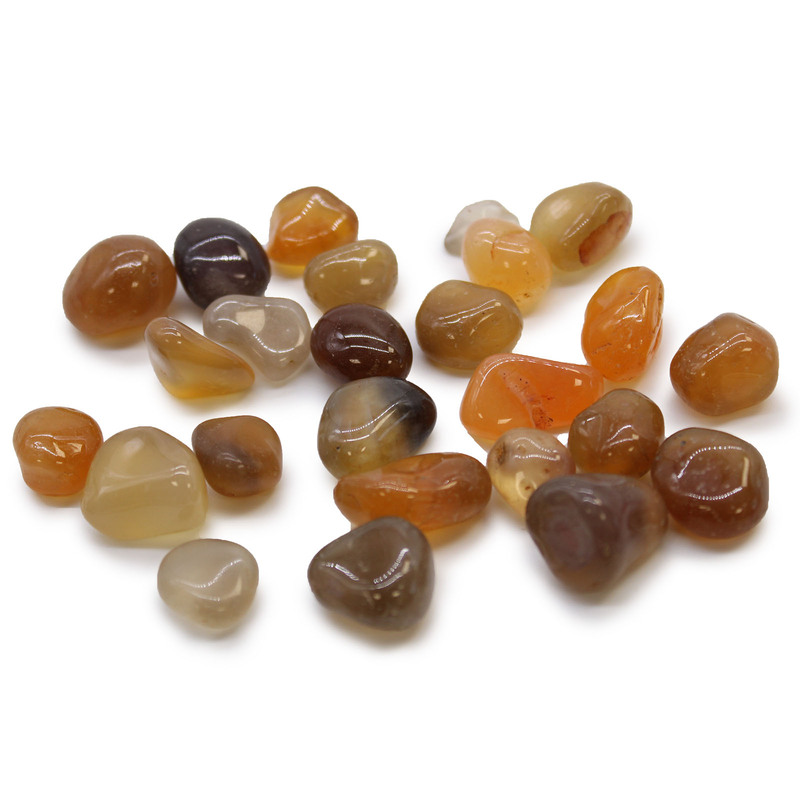 CANTO RODADO PIEDRA NATURAL Ágata cornalina Mozambique