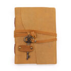 CUIADERNO GRIMORIO de Cuero CLARO. ABRECAMINOS. HOJAS DE PAPIRO 13x18 (cm)