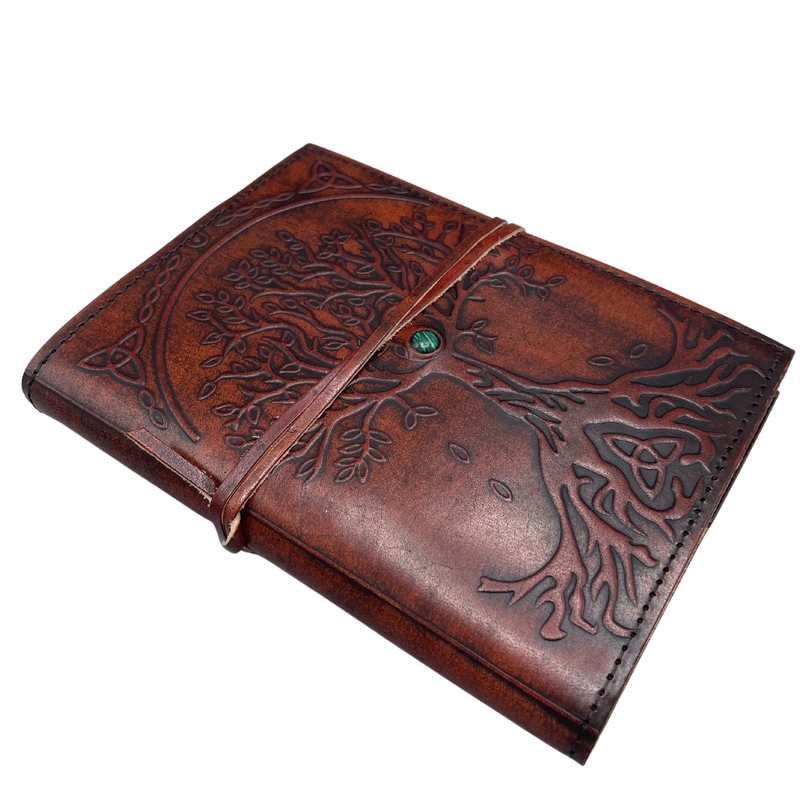 Cuaderno Árbol de la vida Pequeño Tira de decoración con piedras 18 x 13 x 2 cm 160 páginas