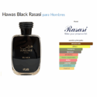 PERFUME Hawas Black. RASASI. 100 ML. HOMBRE
