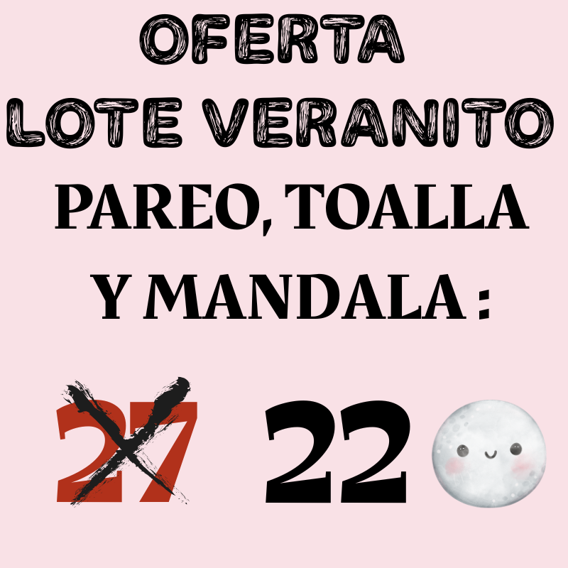 LOTE VERANITO: MANDALA, PAREO Y TOALLA