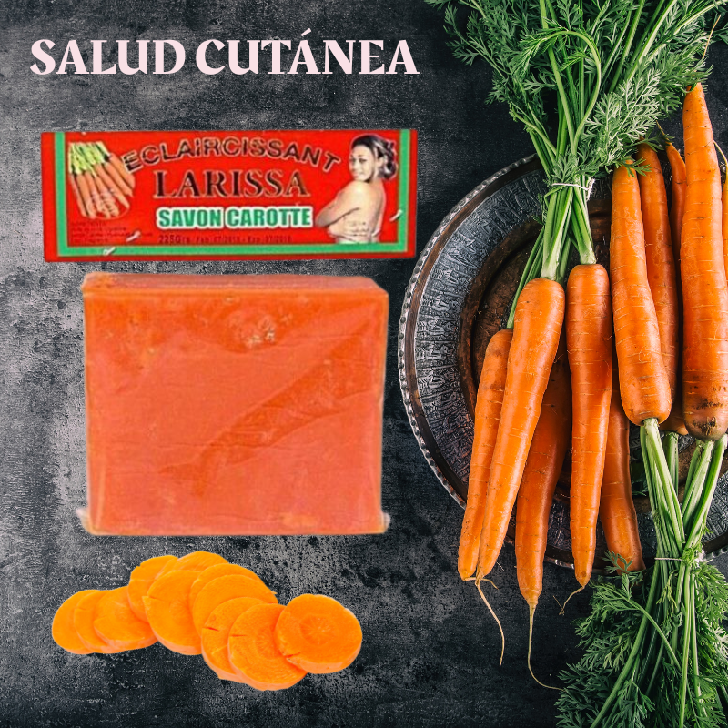 Jabón original DE ZANAHORIA LARISSA PARA SALUD CUTÁNEA 80 g