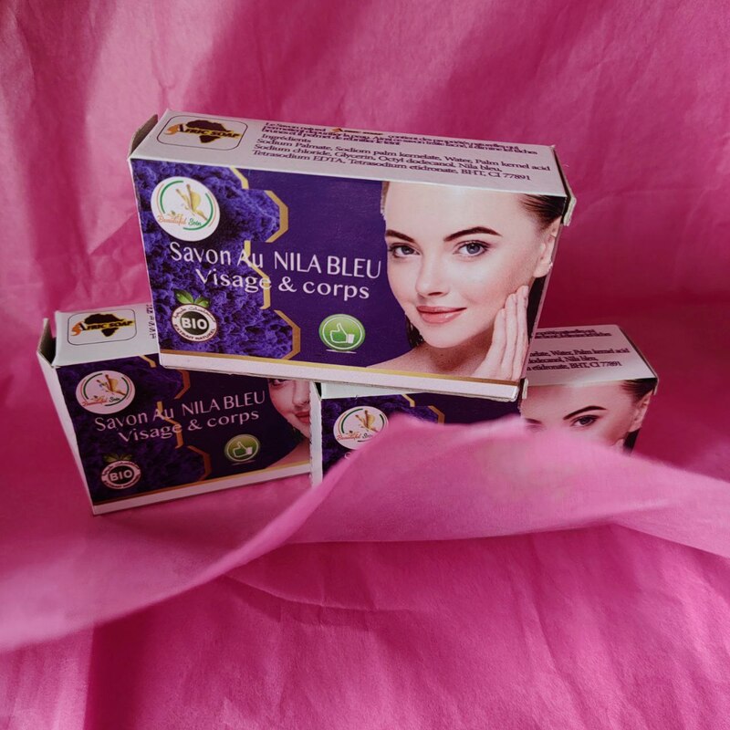 JABÓN DE BELLEZA de NILA AZUL. CARA Y CUERPO.BIO 80 GR