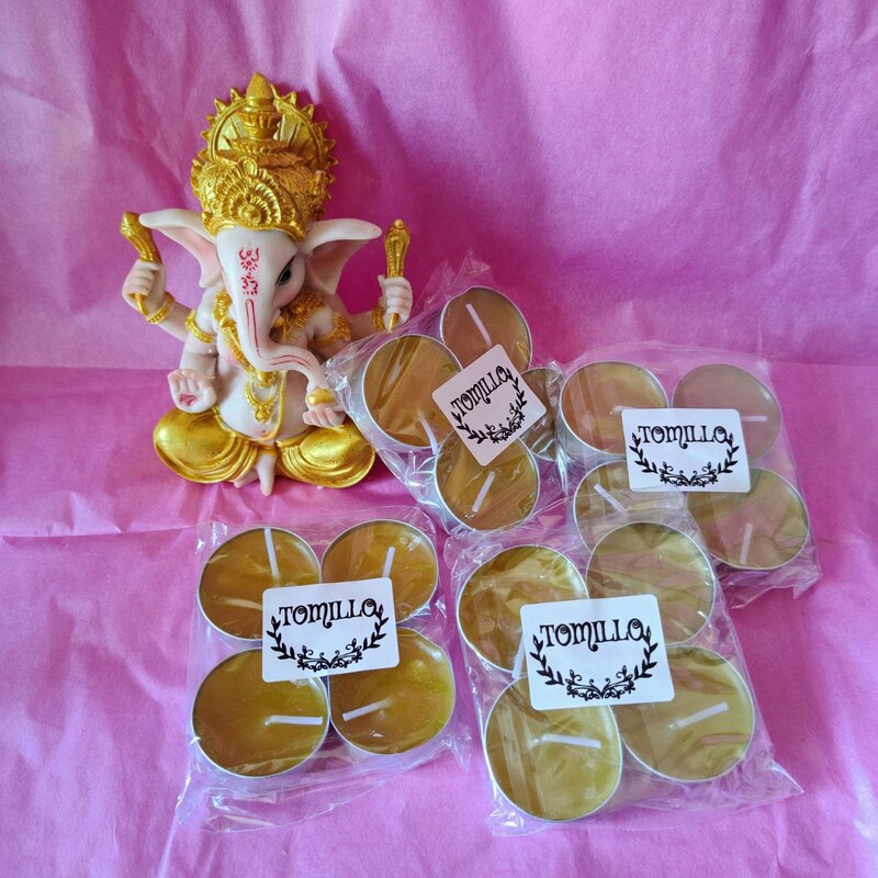 Velas de té aromaterapia: TOMILLO (4 unidades).