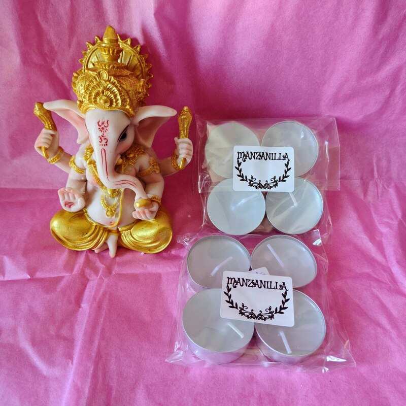 Velas de té aromaterapia: MANZANILLA (4 unidades).