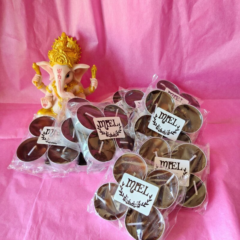 Velas de té aromaterapia: MIEL (4 unidades).