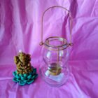 PORTA VELAS METAL extraíble. FAROL ENTRE LA NIEBLA.VELA TE UNGIDA DE REGALO