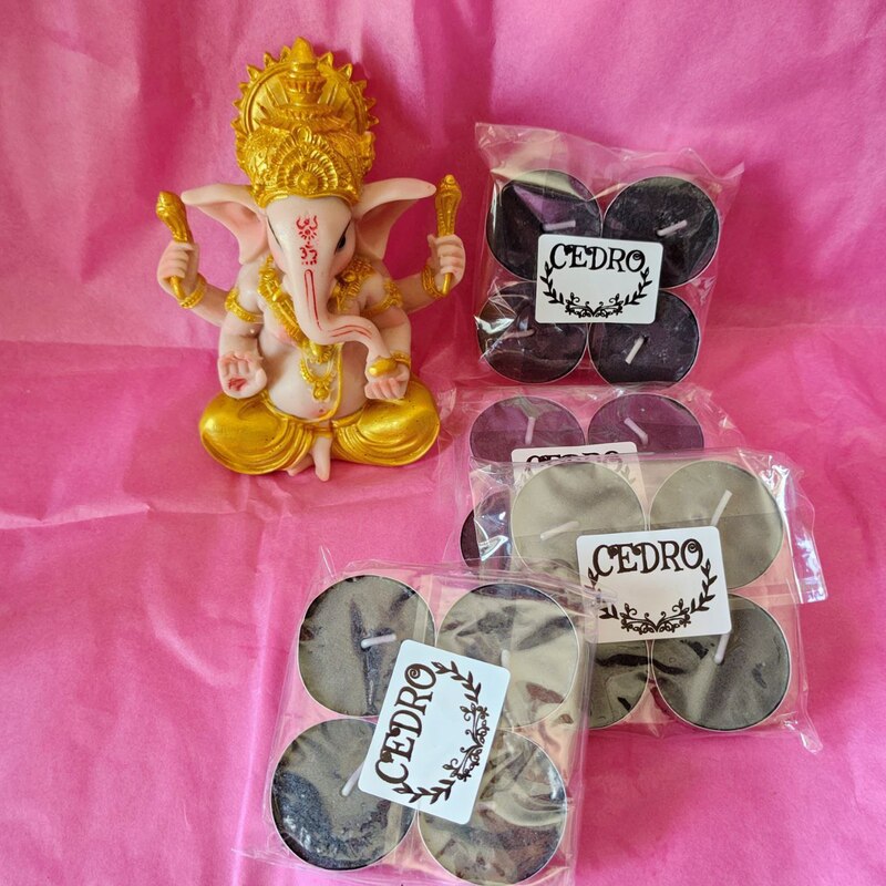 Velas de té aromaterapia: Cedro (4 unidades).