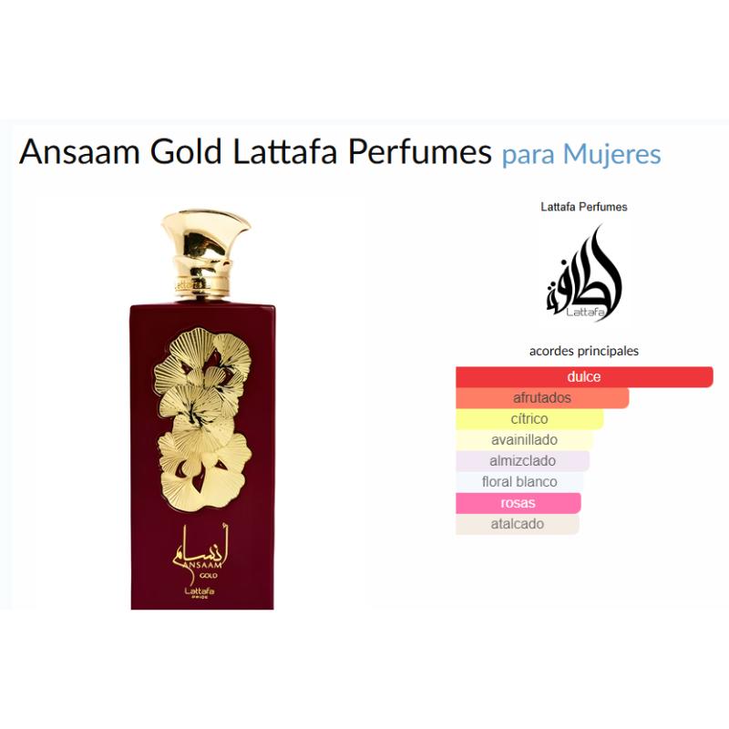 Perfume Ansaam Gold Lattafa Perfumes 100 ML