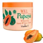 CREMA DE MANOS Y CORPORAL BLANQUEADORA CON PAPAYA BIO Y VITAMINA E. WKL