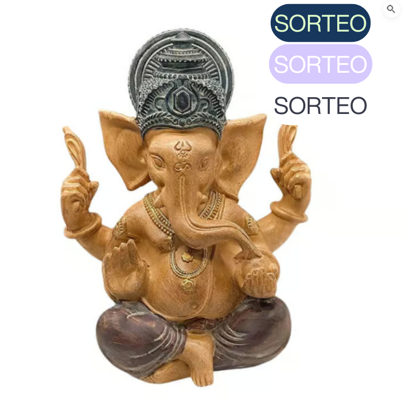 SORTEO Figura Ganesha En Resina 25 Cms Aprox Color Marron