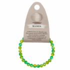 Pulsera Piedra Natural Selenita 6 mm BICOLOR. AMARILLO Y VERDE