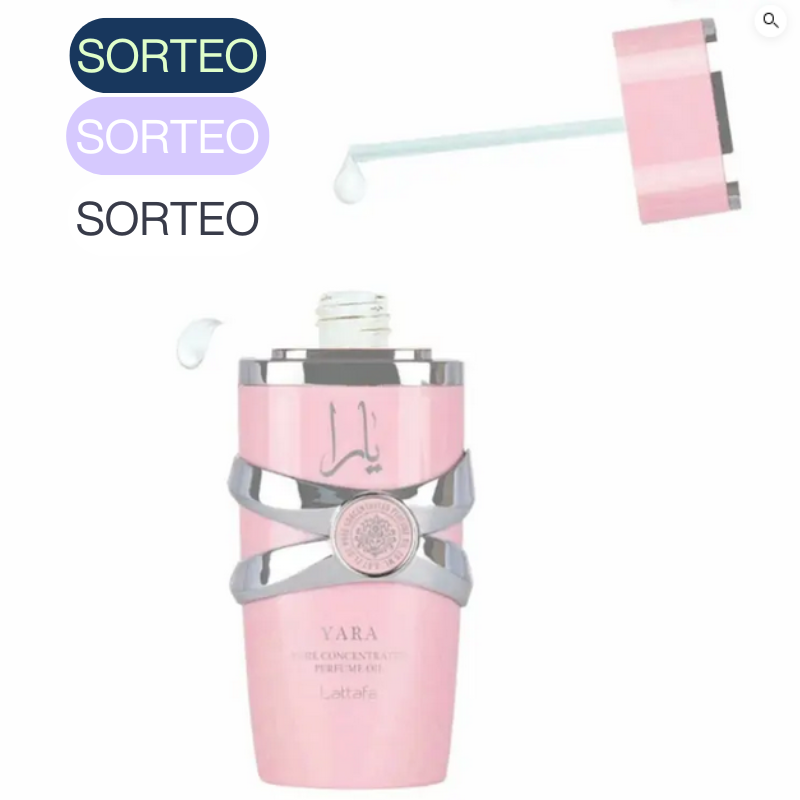 SORTEO ACEITE ESENCIA DE PERFUME CONCENTRADO DE YARA ROSA. ORIGINAL. 20ML. LATTAFA