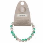 Pulsera Pulsera Piedra Selenita Bicolor 8 mm ROSA Y VERDE