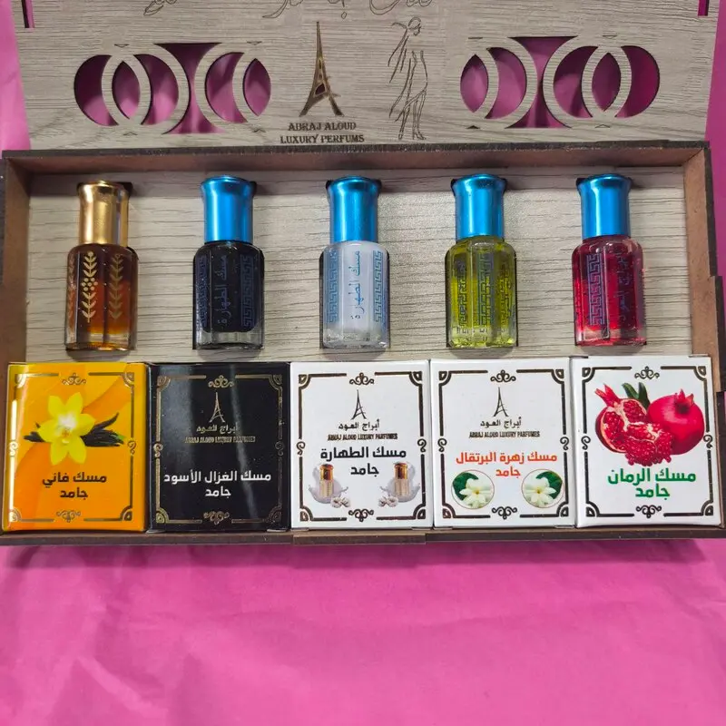 PACK 10 TESOROS. 5 PERFUME ÍNTIMO MUSK TAJRA Y 5 MUSK SÓLIDO. ARMAJ AL OUD LUXURY PERFUMES