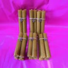 PACK DE 4 VELAS ARTESANALES MIEL PANAL NATURAL NUDO DE BRUJAS 10 CM