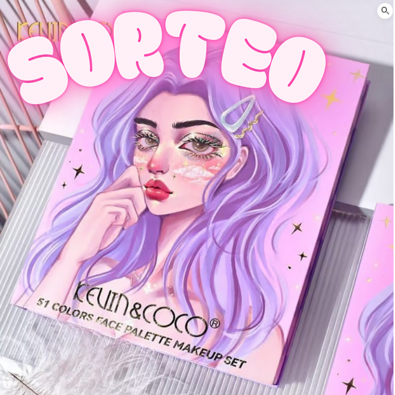 SORTEO KEVIN&COCO SET DE MAQUILLAJE CLIP PURPLE 51 COLORES