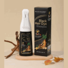 Champú Mágico KERATINE QUEEN. BLACK HAIR DYE para teñir el cabello rápido. 3 en 1. CABELLOS OSCUROS. 100% COBERTURA. CON APLICADOR. 420 ML. ANTICAIDA