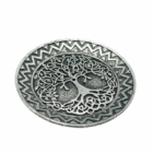 Porta Incienso Arból De La Vida En Resina 9,5 Cms Aprox En Color Plata