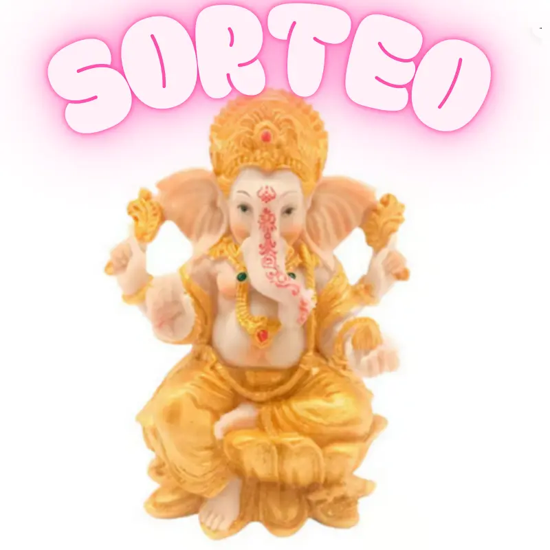 SORTEO Figura En Resina Diosa Ganesha 14 Cms Aprox DORADO LOTO