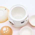 Set de tetera y tres tazas Panda Naranja. Cerámica