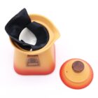 Set de tetera y tres tazas Templo Naranja Tierra