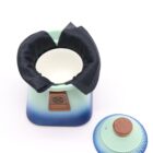 Set de tetera y tres tazas Templo Azul Cielo