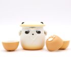Set de tetera y tres tazas Panda Naranja. Cerámica