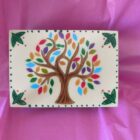CAJA GRANDE ÁRBOL DE LA VIDA PINTADA A MANO