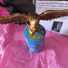VELÓN gigante CON FIGURA PEDACITO DE CIELO COLOR COBRE. UNGIDO Y RITUALIZADO.
