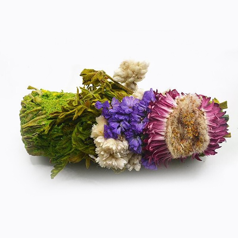 RITUAL SAHUMERIO ATADITO Salvia blanca con rebozado RUDA, citronela, sinuata y gordolobo 10 cm atado