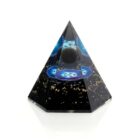 Pirámide orgonita octogonal TURMALINA NEGRA. BASE DE 8CM