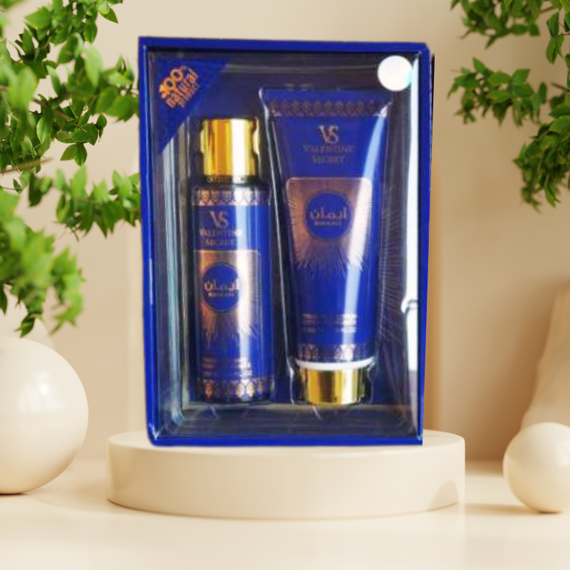 Pack Emaan de Lattafa bruma corporal/capilar 250ML y crema corporal 236ML.