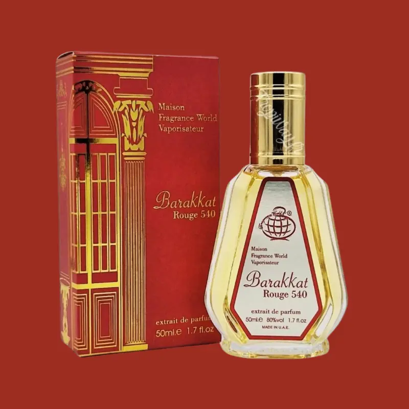 EXTRACTO DE PERFUME BARAKKAT ROUGE 540 . FRAGRANCE WORLD 50 ml
