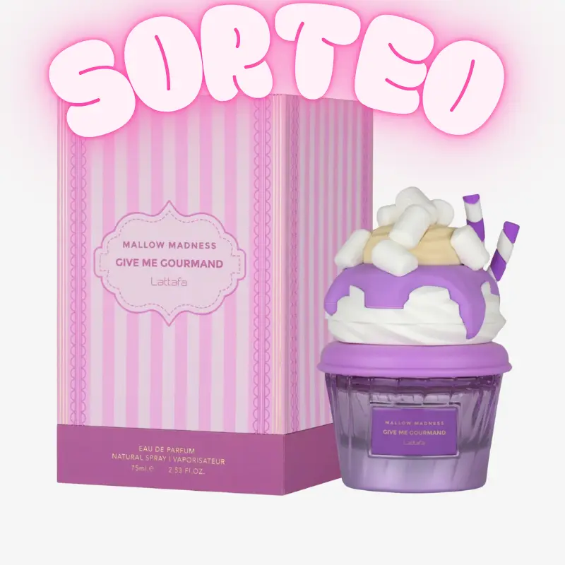 SORTEO PERFUME MALLOW MADNESS. GIVE ME GOURMAND PERFUME COLECCTION. LATTAFA