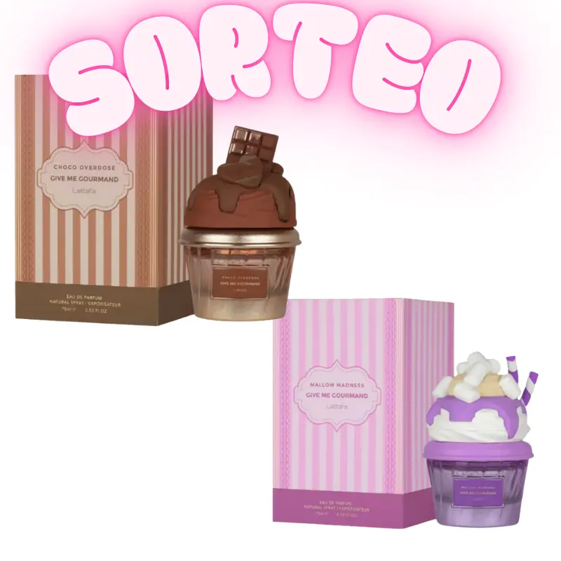 SORTEO PERFUME MALLOW MADNESS O CHOCO OVERDOSE. GIVE ME GOURMAND LATTAFA