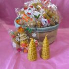 PACK DE 2 VELAS ARTESANALES MIEL PANAL ESPIRAL DEL DESTINO 2 UNIDADES EN BOLSITA. 7X3CM